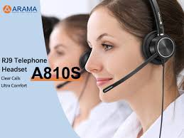Amazon.com: Arama RJ9 Telephone Headset with Noise Canceling Mic & Corded  Office Phone Headset Compatible with Polycom Plantronics ShoreTel Toshiba  Digium Nortel Landline Phones : Electronics