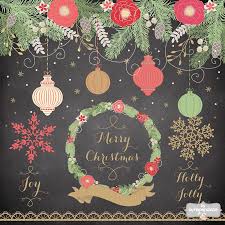 Vintage Chalk Christmas Color Christmas Chalkboard Art Christmas Clipart Christmas Colors