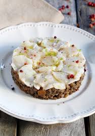 Recette Carpaccio De Saint Jacques Aux Lentilles Vertes Du Berry En Pas A Pas Recette Recette Carpaccio Carpaccio Saint Jacques Nourriture Delicieuse