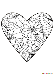 Ce dessin a été mis à la disposition des internautes le 07 février 2106. Coloriage Coeur 06 Un Coloriage De Tete A Modeler