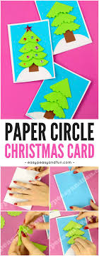 The festivities are fast approaching, so we've rounded up over 100 christmas designs to bring you the ultimate paper stash. Paper Circle Homemade Christmas Card Easy Peasy And Fun