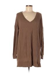 details about zenana outfitters women brown pullover sweater med