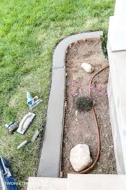 If you're not in a hurry, diy landscaping would suit you. Install Concrete Landscape Edging Aka Concrete Border Twofeetfirst