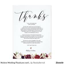 Modern Wedding Thank You Card V1 Zazzle Com Wedding Thank You Postcards Wedding Thank You Wedding Thank You Cards