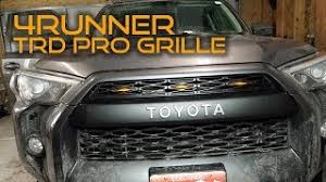 Available in two style options depending on your bumper style. Trd Pro Grille Install For 2014 2019 Toyota 4runner Youtube