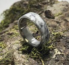 Marble Wedding Band For Men Mens Titanium Wedding Ring Etsy Mens Wedding Rings Titanium Etsy Wedding Rings Titanium Wedding Rings