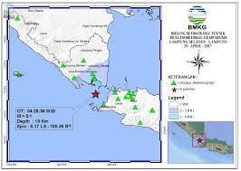 Bmkg merilis kabar terbaru mengenai gempa hari ini kamis, 23 agustus 2018. Peta Isoseismal Gempabumi Lampungselatan Lampung 25 April 2017 Bmkg