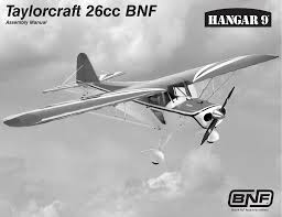 bnf taylorcraft 26cc hangar 9 specifications manualzz com