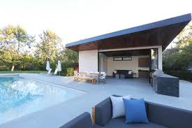 Icrave was asked by a home owner in amagansett, new york, to transform the outdoor area at his house into a contemporary pool and spa retreat, ideal for entertaining in the hot summer months. Contemporary Pool House With Kitchen Hgtv