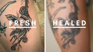 While it may look and feel healed, and. Thigh Tattoo Healing Fresh Vs Healed Tattoo Youtube