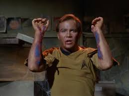 Image result for captain kirk throws finger
