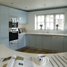 Curved Pale Blue Kitchen Light Blue Kitchens Gloss Kitchen Kitchen