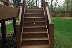 Tree House Trex Deck With Stair Riser Post Cap Lights Wonder Lake Rock Solid Builders Inc