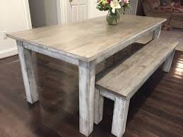 Free Local Delivery Read Table Description For Details Etsy Rustic Kitchen Tables Farmhouse Dining Room Table Dining Table With Bench