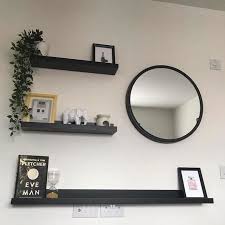 Langesund Dark Grey Mirror 50 Cm Ikea Wall Mirror Decor Living Room Mirror Decor Living Room Lounge Room Styling
