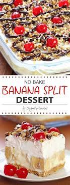 no bake banana split dessert sugar apron recipe banana split dessert desserts baked banana