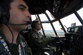 Chilean Air Force KC-130R aircraft pilots fly over