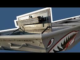 Hidden Flip Up Led Light Bar In Jon Boat Youtube