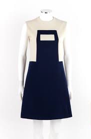 Born pietro cardin in 1922 outside of venice, the designer became known as pierre after his family moved to france to seek refuge from fascism. Pierre Cardin C 1960 S Navy Cream Geometric Mod Color Block Mini Dress For Sale At 1stdibs