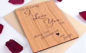 This year, wow him with one of your greatest husband gift ideas yet. Romantic Birthday Gifts For Husband Wooded Card This Gifts For Men