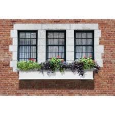 We build our window boxes, planters and window shutters in a variety of styles and sizes to fit various home exterior designs. Mayne 72 In X 12 In White Plastic Self Watering Window Box 4826w The Home Depot