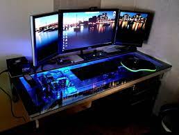 Best Desk Ideas Decocurbs Com Amazing Funny Wallpaper Glass Computer Desks Gaming Desk Gaming Computer Desk