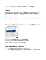 We did not find results for: Villanova University Respondus Lockdown Browser Student Guide