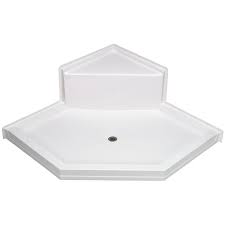 Aquarius Acrylx G 6060 Na 1s Pan Shower Pan With Corner Seat 60 X 60 X 5 Neo Angle Shower Base Shower Pan Neo Angle Shower