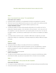 Talleres para adolescentes en mexico d.f. Pdf Talleres Para Fortalecer Autoestima En Adolescentes Diana Marcela Guayara Morales Academia Edu