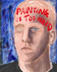 The idea of “persevering” as an artist can seem impossible sometimes. These  two self portraits show my mentality at two different stages. The first one  is in oils after studying for a