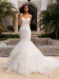 Beaded Mermaid Wedding Dress Moonlight Couture H1402 Wedding Dresses Beaded Sparkle Wedding Dress Glam Wedding Dress