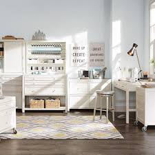 The island, built from sektion cabinets, works as a cutting table. Global Farmhouse Craft Room Home The Home Depot
