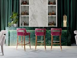 Sleek and compact design with unusual brass pulls. Modern Bar Chairs Bar Furniture