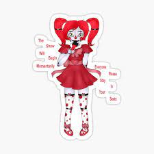 Sister location is a 2016 survival horror game by scott cawthon. Scott Cawthon Fnaf Sister Location Five Nights At Freddys Stickers Redbubble