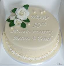 A Pearl 30th Wedding Anniversary Cake Cake Decorating 30th Wedding Anniversary Cake Wedding Anniversary Decorations Wedding Anniversary Cakes