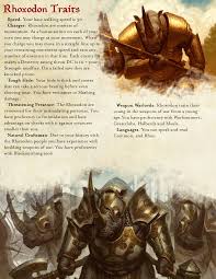 Part 2 Of 2 Of My Homebrew Rhoxodon Race Balanced For Dnd 5e Dungeons And Dragons Homebrew Dnd Races D D Dungeons And Dragons Submitted 5 years ago * by churchsundae. pinterest