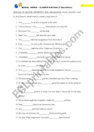 Modal verbs can be used to express lack of obligation too. Modal Verbs Exercises With Answers Doc