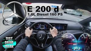 2020 Mercedes Benz E 200 D 160 Ps Top Speed Autobahn Drive Pov Youtube