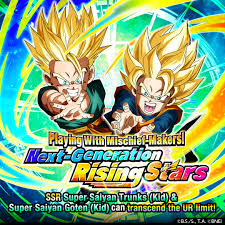 Goten e trunks dragonball evolution kid goku dragon ball gt rarity cartoon characters types of art animation battle. Dragon Ball Z Dokkan Battle On Twitter Playing With Mischief Makers Next Generation Rising Stars Come Challenge The Warriors Of The Next Generation Clear The Event To Collect Awakening Medals For More Details Please