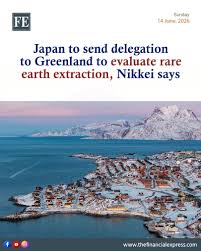 Japan is preparing to send a delegation to Greenland this summer to  evaluate possible rare earth extraction, the Nikkei newswire reported on  Sunday. Link in comments