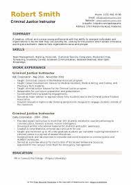 The job seeker has past experience as a loss prevention specialist and program specialist. Criminal Justice Instructor Resume Samples Qwikresume