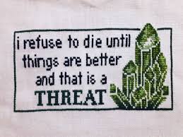 Only full cross stitches are used in this pattern. Fo 2020 Motivational Cross Stitch Pattern Is Threat By Shitpostsampler On Tumblr Crossstitch