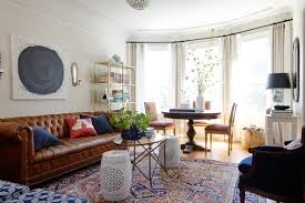 Perfect for small spaces, this coffee table has the homespun charm of a handcrafted stool that's been in the family for generations. One Kings Lane Home Tour Stacie Flinner