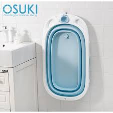 Glenmore infant folding baths collapsable folding flat tub fold away tub for baby blue. Osuki Foldable Baby Tub