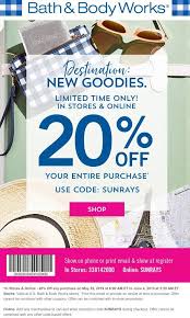 Pinned June 1st 20 Off At Bathbodyworks Or Online Via Promo Code Sunrays Thecouponsapp Bath And Body Works Bath Body Works Coupon Bath And Body