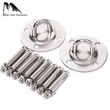 Hammock Wall Mount Anchor Hooks Aerial Yoga Ceiling Swing Hanging Kit Hamac Buckle Heavy Duty Stainl Como Colgar Una Hamaca Hamaca De Yoga Columpios Infantiles