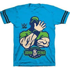 Details About Boys Wrestling Tv Show Wwe John Cena Striped Sleeve Hustle Loyalty T Shirt Tee