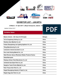 Pt sinar mas multifinance adalah perusahaan yang bergerak dalam jasa usaha pembiayaan, saat ini sedang membuka lowongan kerja terbaru. Exhibitor List Inapa 2017