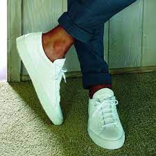 White Common Projects Navy Sneakers Men Fashion Minimalist Sneakers Mens Fashion Inspiration