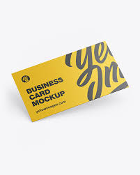 Business Card Mockup In Stationery Mockups On Yellow Images Object Mockups